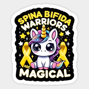 Spina Bifida Awareness Spina Bifida Warriors are Magical T-Shirt Sticker